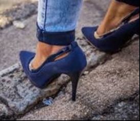 High heels and Broken Asphalt Pavement- Dangerous Charlotte NC Paving